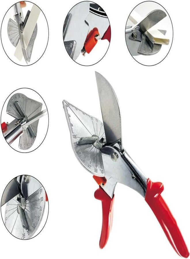 UPTODATETOOLS Multi Angle Miter Shear Cutter with 45 to 135 Degree Adjustable Angle Scissors for Accurate Angle Cutting of Plastic, Decorative Moldings,PVC,Tile Edges,Trim with 2PCS Spare Blades - Image 5